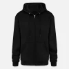 Custom Black Navy Cropped full zip Basic Unisex Hoodie For Men Women - Personalised Designer Printed Stitched Hoodie