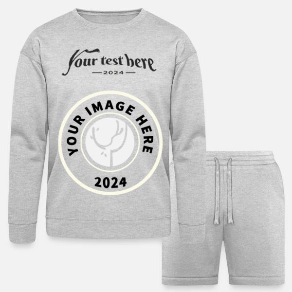 Custom Black Grey Cropped Basic Pullover Unisex Sweatshirt Short Set Hoodie For Men Women - Personalised Designer Printed Stitched Hoodie