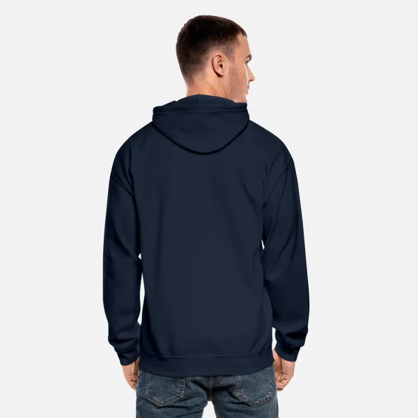 Custom Black Grey Cropped Basic full zip Heavy Blend Hoodie For Men - Personalised Designer Printed Stitched Hoodie
