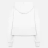 Custom Black Pink White Cropped Basic Half Zip Hoodie For Women - Personalised Designer Printed Stitched Hoodie