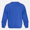 Custom Black Blue Grey Cropped Pullover Basic Crewneck Sweatshirt For Kids - Personalised Designer Printed Stitched Hoodie